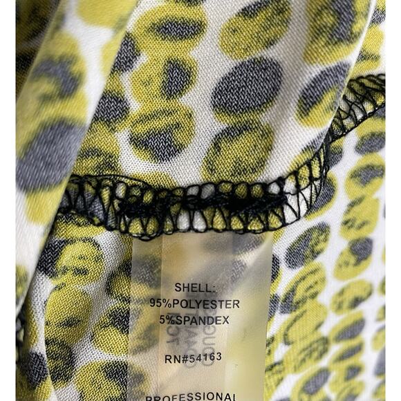 Calvin Klein Dress Mini Stretch Knit Pleated Print Multicolor V Neck - Picture 11 of 11